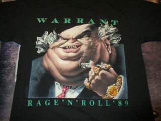 Warrant Dirty Rotten.  88 Tour T - Shirt Olp Vtg 80 
