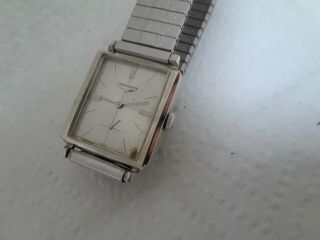 vintage wristwatch LONGINES 17 j cal 370 10 K white gold filled SWISS 7