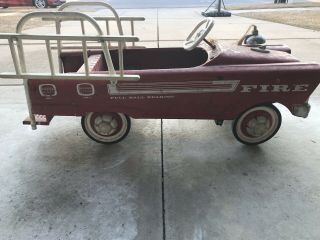 Vintage Murray Fire Truck Pedal Car 2
