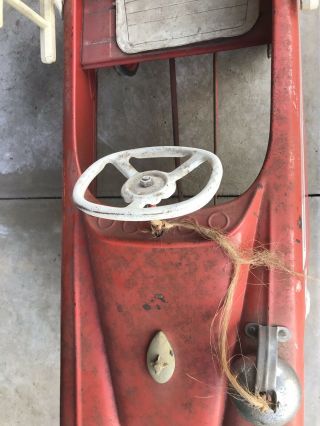 Vintage Murray Fire Truck Pedal Car 6