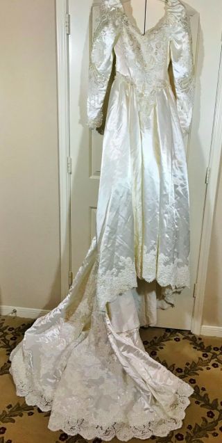 Sonia Vintage Bridal Gown Wedding Dress - See Measurements