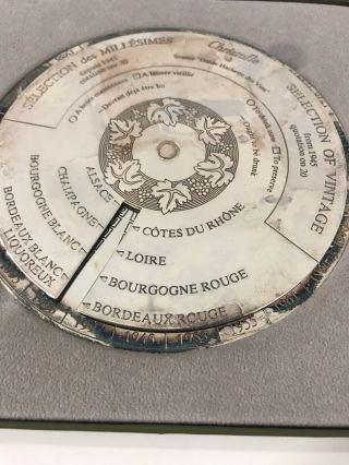 Christofle Wine Vintages Coaster Vinea Dessous DE Carafe Silver Plate 9