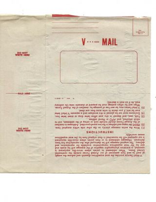 Vintage 1943 WWII V - Mail Trench Art Seasons Greetings From Newfoundland 2