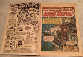 Fantastic Four 50 Marvel Comic 1966 Silver Surfer Galactus Vintage Silver Age 3
