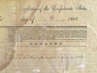 RARE Civil War Confederate Mississippi Cavalry Muster Roll Wirt Adams/NB Forrest 4
