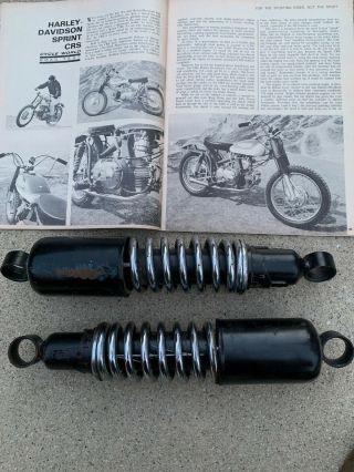 Vintage Harley Davidson Aermacchi Sprint Crs Ers Rear Shocks Set