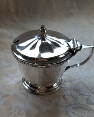 A Solid Silver Mustard Pot With Insert