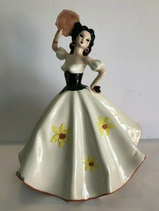 Vintage Ceramic Figurine Statue Dancer Gypsy (gitana) 17 "