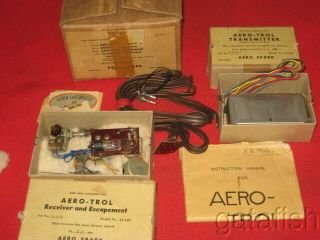 Rare Vintage Aero Spark Aero - Trol 52mc Transmitter Receiver R/c Model Airplane