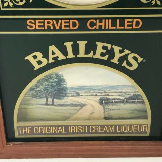 Vintage Bailey ' s The Irish Cream Bar Sign Clock 1983 2