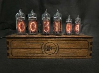 Nixie Tube Clock Vintage Pulsar In14,  In16 Rgb Assembled Adapter 6 - Tubes