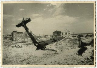 German Wwii Archive Photo: Shot Down Luftwaffe Messerschmitt Bf 109 Aircraft