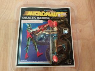 MICRONAUTS - GALACTIC WARRIOR (Blue) - Vintage - on card 3