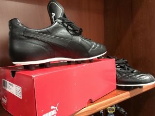 Puma King Classic Shoes Cleats - - All Black - US 10.  5 Vintage 6