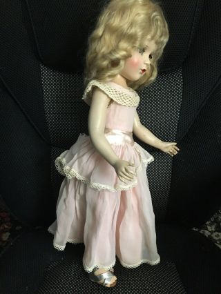 Vtg Alexander Hard Plastic Doll Margaret Rose Orig Dress 17” And 4