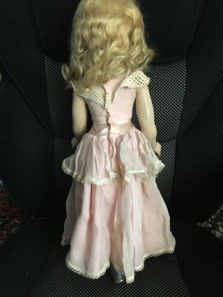 Vtg Alexander Hard Plastic Doll Margaret Rose Orig Dress 17” And 5