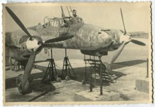 German Wwii Archive Photo: Luftwaffe Messerschmitt Bf 110 Aircraft