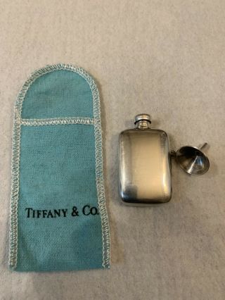 Tiffany & Co.  Sterling Silver Heart Shaped Perfume Bottle With Funnel