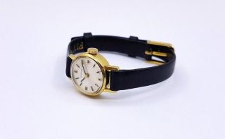 La Trame 18k Solid Gold Wrist Watch Ladies Vintige Swiss Made Rare