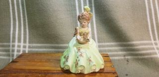 Vintage Josef Originals Figurine - 5 " Girl W.  Birds Nest.  Wonderful World.