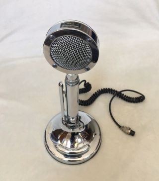 Vintage Silver Eagle Astatic Corp.  D - 104 Lollipop Desk Stand Microphone