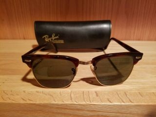 Ray Ban Ray - Ban Vintage Bausch Lomb Club Master Wo366 Sunglasses Wcase