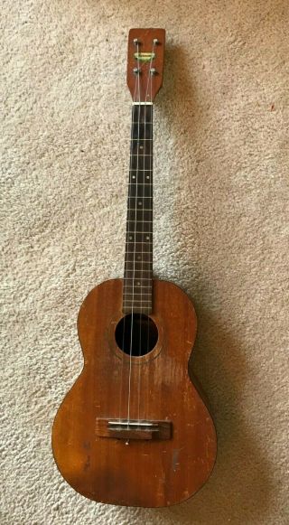 1950s - 60 Vintage Harmony Baritone Ukulele Or Tenor Acoustic Guitar