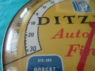 Vintage 1940‘s Ditzler Paint Advertising Thermometer Sign Gas Oil - Cool 4