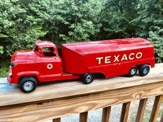 1950s Buddy L Toys 24 " Texaco Gas & Oil Co.  Tanker Truck Vintage