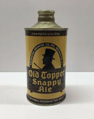 Vintage Old Topper Snappy Ale 12oz Cone Top Beer Can Rochester Brewing Co. ,  Ny