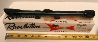Vintage Revelation 5115 4x Rifle Scope W/ Crosshairs Reticle W Box