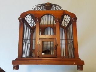 Vintage Wood/metal Bird Cage