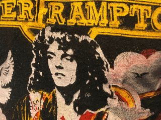 Vintage Peter Frampton 1977 Us Tour Medium Shirt Tshirt Worn Thin Distressed