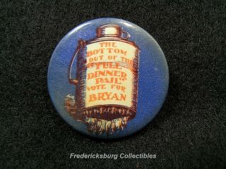 Rarely Seen 1908 William J.  Bryan Campaign Pinback Button -