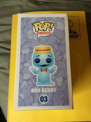 Funko Pop Ad Icons Boo Berry 03 Vaulted Very Rare W/Free Pop Protector 2