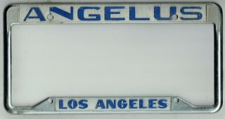 Rare Los Angeles Angelus Chevrolet Vintage California Dealer License Plate Frame