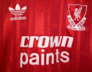 Liverpool 1987 - 1988 Vintage Football Shirt Crown Paints Adidas Mens 3