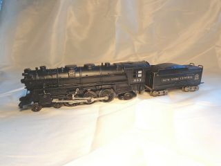 Marx 333 Nyc 4 - 6 - 2 Locomotive With Smoke & Tender / O Gauge / Vintage