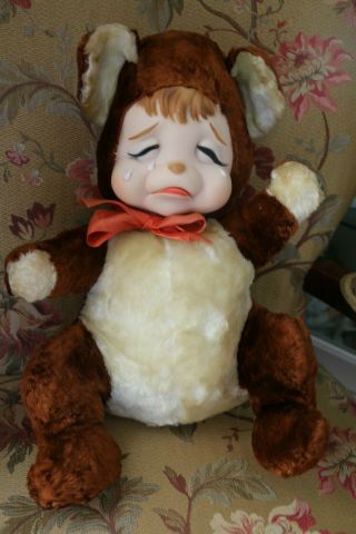 Vintage Rushton Teddy Bear,  Tagged,  16 IN,  Vintage Rushton Toy Atlanta Georgia 2