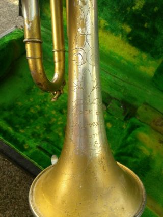 Cg Conn Trumpet Elkhart Indiana Vintage Antique Made In Usa