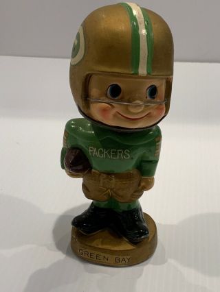 Rare.  Vintage Green Bay Packers Bobble Head Unique Made In Japan