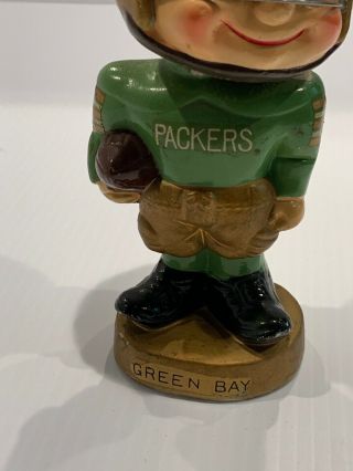 RARE.  VINTAGE GREEN BAY PACKERS BOBBLE HEAD UNIQUE MADE IN JAPAN 2