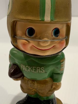 RARE.  VINTAGE GREEN BAY PACKERS BOBBLE HEAD UNIQUE MADE IN JAPAN 4