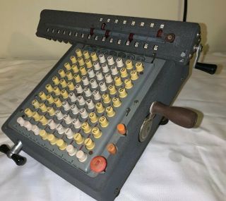 Early Model Vintage Monroe L160 Mechanical Calculator Rare