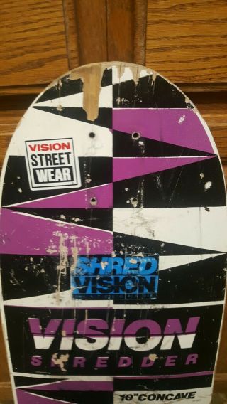 Vintage purple 80s Vision Shredder skateboard Powell Vision santa cruz Deck 3