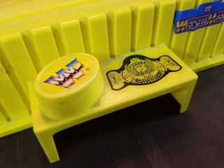 Vintage wwf King of The Ring Wrestling Ring wrestlemania yellow ring figure RARE 8