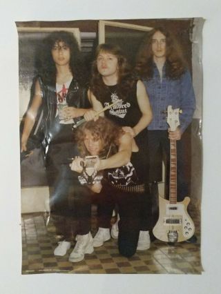 Vintage 1985 Metallica Poster 33.  5 X 23.  5 Inches