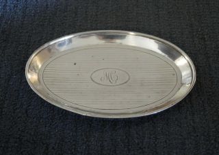 Small Antique Oval Pin Tray Engine Turned Hallmarked 1913 William Comyns 49g 15