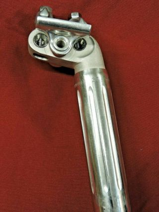 Near Vintage 27.  0 mm Campagnolo 4051/1 Record 2 Bolt Fluted Seat Post 3