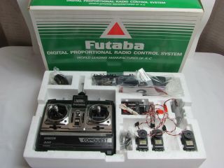 Futaba Conquest Fp - T4nl 4 Channel Tx Rx Rc Radio Set 72 Mhz Vintage Nib Nos